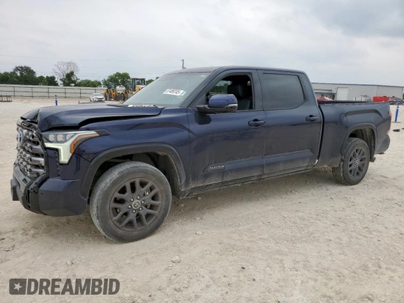 2023 Toyota Tundra Platinum Hybrid с VIN 5TFNC5EC2PX002928, выставлен на аукционе Copart как лот 57489745 с пробегом 34 203 миль миль и Чистый • Clean title. История ставок и продаж доступна на DreamBid. Изображение 1.