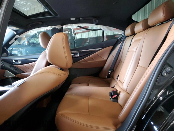 2021 Infiniti Q50 Signature Edition with VIN JN1EV7CR5MM752479, listed as a Copart auction lot 59332895 with 37,884 mi miles and Salvage title. Bid and sale history available at DreamBid. Image 10.