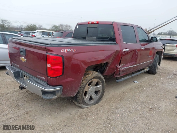 2015 Chevrolet Silverado 1500 LTZ with VIN 3GCUKSECXFG325673, listed as a IAAI auction lot 41585675 with 253,364 mi miles. Bid and sale history available at carsss.com. Image 4.