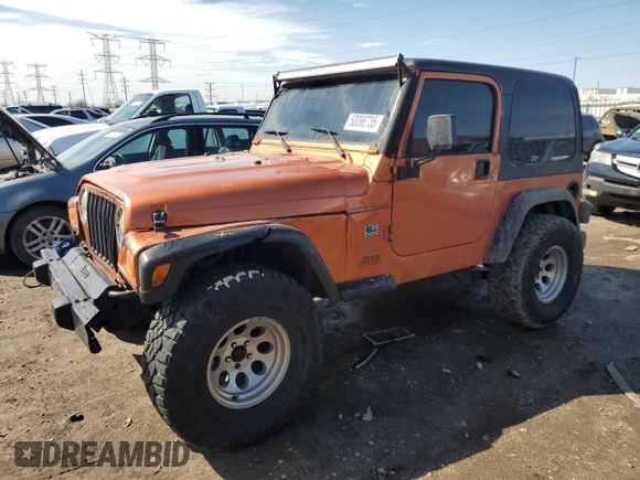 2001 Jeep Wrangler SE with VIN 1J4FA29P21P304534, listed as a Copart auction lot 50096735 with 161,181 mi miles and Salvage Title. Bid and sale history available at carsss.com. Image 1.