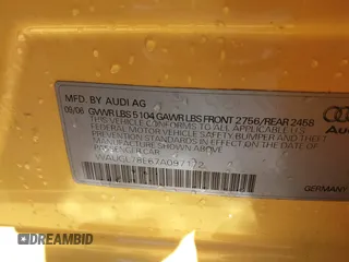 2007 Audi S4 z VIN WAUGL78E67A097172, wystawiony jako IAAI lot #41451188 z przebiegiem 160 916 mil mil oraz . Historia ofert i sprzedaży dostępna na DreamBid. Obrazek 9.