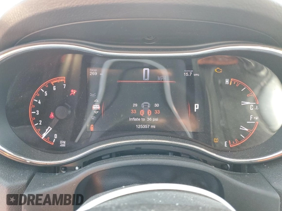 2016 Dodge Durango R/T with VIN 1C4SDHCT8GC340698, listed as a Copart auction lot 47835005 with 125,357 mi miles and Salvage title. Bid and sale history available at DreamBid. Image 9.