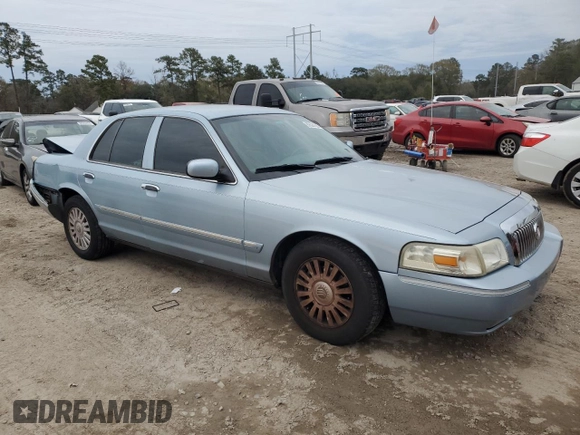 2008 Mercury Grand Marquis LS with VIN 2MEFM75V28X627449, listed as a Copart auction lot 89324365 with 154,709 mi miles and Salvage Title. Bid and sale history available at DreamBid. Image 4.