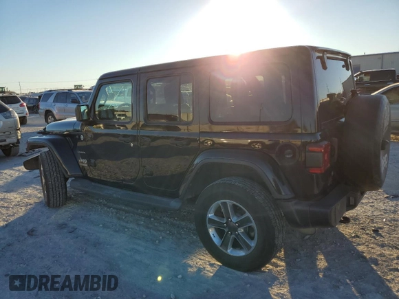 2019 Jeep Wrangler Unlimited Sahara with VIN 1C4HJXEG5KW570347, listed as a Copart auction lot 80388234 with 69,564 mi miles and Salvage Title. Bid and sale history available at carsss.com. Image 2.