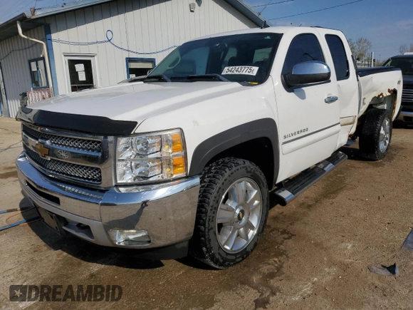 2012 Chevrolet Silverado 1500 LT with VIN 1GCRKSE7XCZ114154, listed as a Copart auction lot 54243775 with 183,908 mi miles and Salvage Title. Bid and sale history available at DreamBid. Image 1.