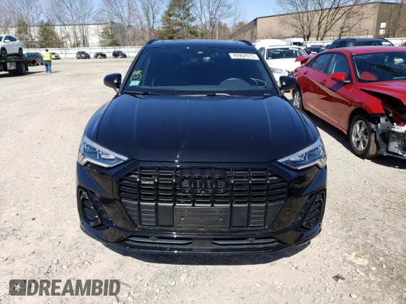 2022 Audi Q3 S line Premium Plus with VIN WA1EECF36N1148238, listed as a Copart auction lot 46962973 with 2,656 mi miles and . Bid and sale history available at DreamBid. Image 5.