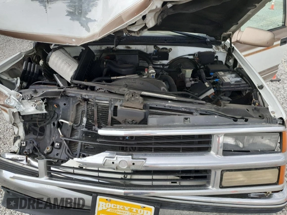 1999 Chevrolet Suburban with VIN 3GNEC16R9XG143471, listed as a Copart auction lot 53856565 with 208,621 mi miles and Salvage title. Bid and sale history available at DreamBid. Image 12.