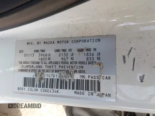 2013 Mazda 3 i SV с VIN JM1BL1TG7D1776835, выставлен на аукционе IAAI как лот 42452529 с пробегом 198 030 миль миль и . История ставок и продаж доступна на DreamBid. Изображение 9.