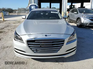 2017 Genesis G80 3.8L with VIN KMHGN4JE6HU175371, listed as a Copart auction lot 76589624 with 104,265 mi miles and Salvage Title. Bid and sale history available at carsss.com. Image 5.