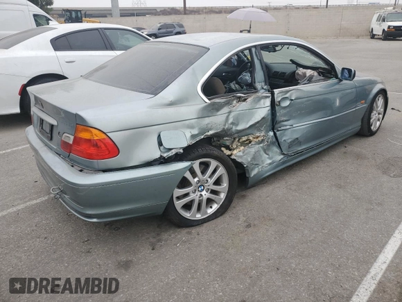 2002 BMW 3 Series 330Ci with VIN WBABN534X2PH01001, listed as a Copart auction lot 75676414 with Not Provided miles and Salvage Title. Bid and sale history available at DreamBid. Image 3.