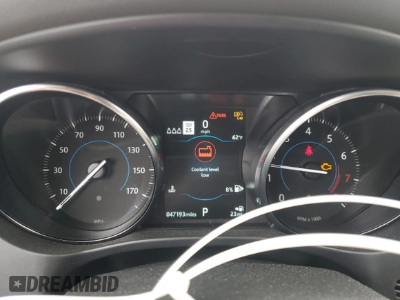 2020 Jaguar F-Pace 25t Prestige with VIN SADCK2FX3LA631612, listed as a Copart auction lot 59767335 with 47,193 mi miles and Salvage title. Bid and sale history available at DreamBid. Image 9.