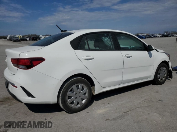 2023 Kia Rio S with VIN 3KPA24AD6PE566205, listed as a Copart auction lot 50621125 with 18,418 mi miles and Salvage Title. Bid and sale history available at carsss.com. Image 3.
