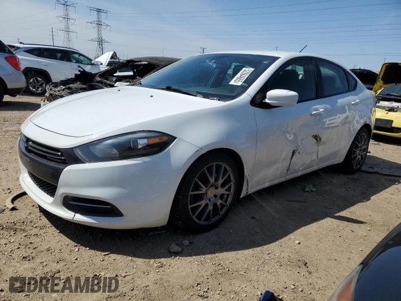 2016 Dodge Dart SE with VIN 1C3CDFAAXGD533654, listed as a Copart auction lot 52884665 with 175,091 mi miles and Salvage Title. Bid and sale history available at carsss.com. Image 1.