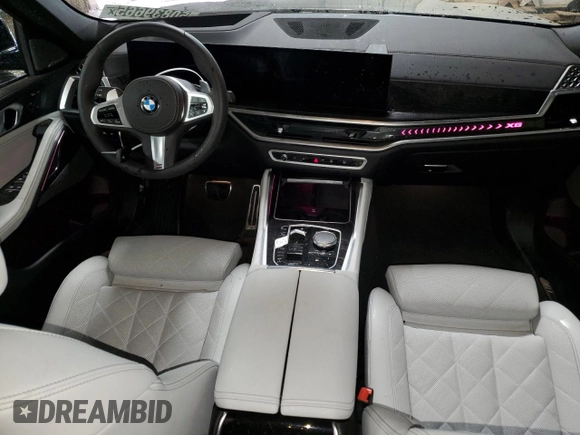 2025 BMW X6 xDrive40i with VIN 5UX33EX0XS9Z57353, listed as a Copart auction lot 50839665 with 1,758 mi miles and Clean Title. Bid and sale history available at carsss.com. Image 8.
