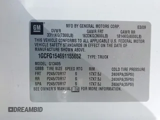 2009 Chevrolet Express Cargo with VIN 1GCFG154691155652, listed as a IAAI auction lot 42692824 with 40,430 mi miles and . Bid and sale history available at DreamBid. Image 9.