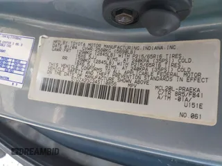 2004 Toyota Sienna CE z VIN 5TDZA23C34S110856, wystawiony jako IAAI lot #42504274 z przebiegiem 246 126 mil mil oraz . Historia ofert i sprzedaży dostępna na DreamBid. Obrazek 9.