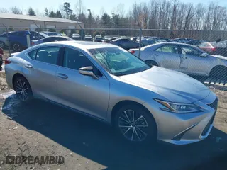 2025 Lexus ES with VIN 58ADZ1B1XSU185483, listed as a IAAI auction lot 41632500 with 4,462 mi miles. Bid and sale history available at carsss.com. Image 1.