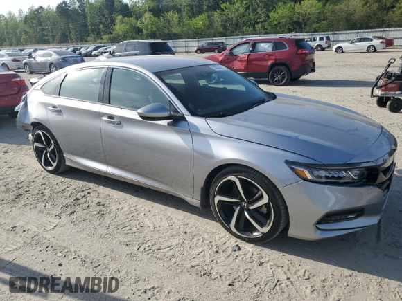 2019 Honda Accord Sport with VIN 1HGCV1F34KA007067, listed as a Copart auction lot 53864485 with 158,644 mi miles and Salvage Title. Bid and sale history available at DreamBid. Image 4.