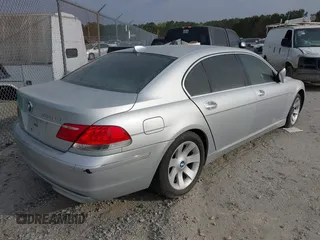 2007 BMW 7 Series 750Li with VIN WBAHN83527DT65211, listed as a IAAI auction lot 41854599 with 1 mi miles. Bid and sale history available at carsss.com. Image 4.