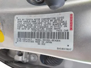 2003 Lexus ES 300 with VIN JTHBF30G830121092, listed as a IAAI auction lot 41947184 with 212,247 mi miles and . Bid and sale history available at DreamBid. Image 9.