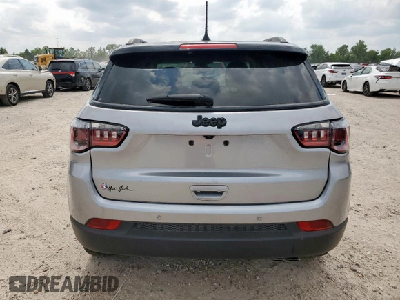 2021 Jeep Compass Altitude with VIN 3C4NJCBB2MT532314, listed as a Copart auction lot 57624295 with 55,329 mi miles and Salvage title. Bid and sale history available at DreamBid. Image 6.