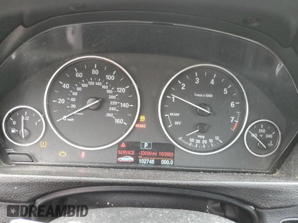 2015 BMW 3 Series 328i xDrive with VIN WBA3B3C51FF547944, listed as a Copart auction lot 50456555 with 102,745 mi miles and Salvage title. Bid and sale history available at DreamBid. Image 9.