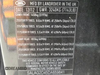 2013 Land Rover LR4 HSE with VIN SALAG2D45DA659841, listed as a Copart auction lot 54620425 with 114,882 mi miles and Salvage title. Bid and sale history available at DreamBid. Image 14.