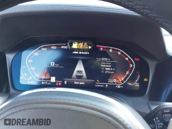 2020 BMW 3 Series M340i xDrive with VIN WBA5U9C00LFH73594, listed as a IAAI auction lot 41574837 with 46,702 mi miles and . Bid and sale history available at DreamBid. Image 7.