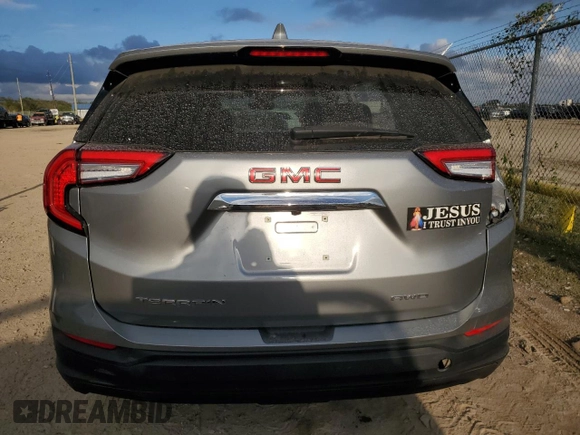 2023 GMC Terrain SLE with VIN 3GKALTEG7PL257449, listed as a Copart auction lot 79644804 with 24,574 mi miles and Salvage Title. Bid and sale history available at DreamBid. Image 6.