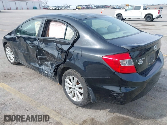 2012 Honda Civic EX with VIN JHMFB2F84CS002015, listed as a IAAI auction lot 41960922 with 188,152 mi miles and . Bid and sale history available at DreamBid. Image 3.