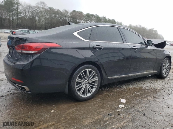 2018 Genesis G80 3.8L with VIN KMHGN4JE5JU236392, listed as a Copart auction lot 45579204 with 89,226 mi miles. Bid and sale history available at carsss.com. Image 3.