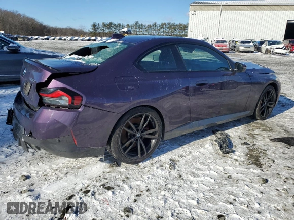 2022 BMW 2 Series 230i with VIN 3MW23CM00N8C66480, listed as a Copart auction lot 86876904 with 25,804 mi miles and Salvage Title. Bid and sale history available at carsss.com. Image 3.