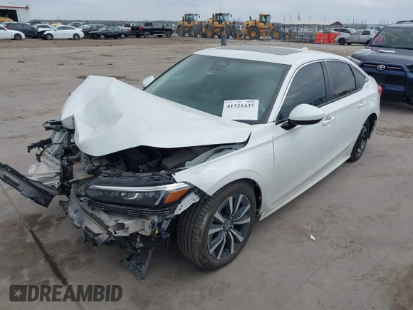 2023 Honda Civic Sedan EX with VIN 2HGFE1F75PH302767, listed as a IAAI auction lot 41521437 with 40,498 mi miles. Bid and sale history available at carsss.com. Image 2.