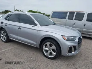 2022 Audi Q5 S line Premium Plus with VIN WA1EAAFY8N2115246, listed as a IAAI auction lot 41649354 with 51,804 mi miles. Bid and sale history available at carsss.com. Image 1.