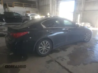 2015 Infiniti Q50 Premium with VIN JN1BV7AP1FM340177, listed as a Copart auction lot 45516215 with 76,116 mi miles and Salvage Title. Bid and sale history available at carsss.com. Image 3.