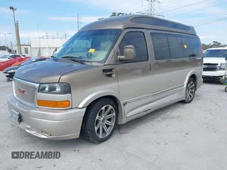 2017 GMC Savana Cargo Van with VIN 1GTW7AFG8H1120201, listed as a IAAI auction lot 41596866 with 1 mi miles. Bid and sale history available at carsss.com. Image 2.