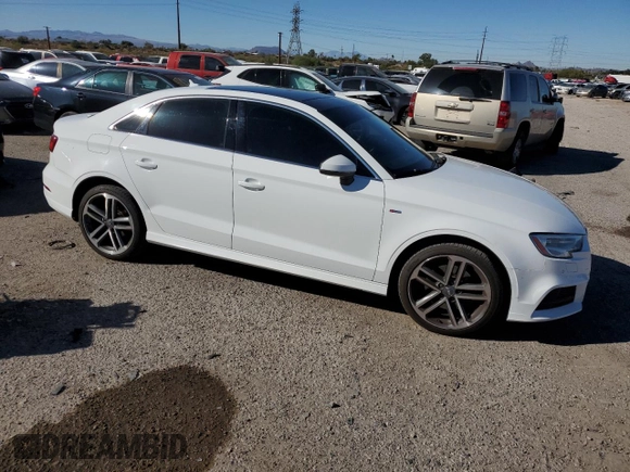 2017 Audi A3 Sedan Premium Plus with VIN WAUGUGFF0H1054991, listed as a Copart auction lot 79725324 with 128,270 mi miles and Salvage Title. Bid and sale history available at carsss.com. Image 4.