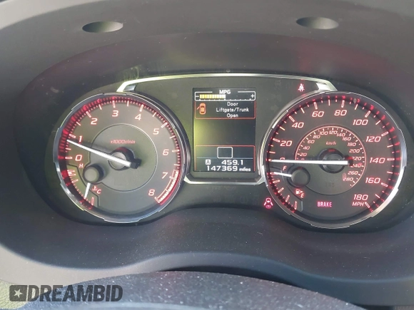 2017 Subaru WRX Premium with VIN JF1VA1E66H9841064, listed as a IAAI auction lot 42641768 with 147,369 mi miles and . Bid and sale history available at DreamBid. Image 7.