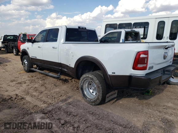 2019 Ram 3500 Longhorn with VIN 3C63RRKLXKG658123, listed as a Copart auction lot 71570234 with 177,240 mi miles and Salvage Title. Bid and sale history available at carsss.com. Image 2.