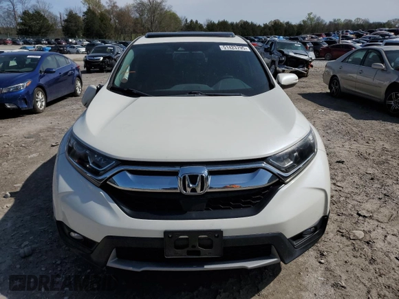 2018 Honda CR-V EX-L with VIN 5J6RW2H85JL006348, listed as a Copart auction lot 51423795 with 76,694 mi miles and Salvage Title. Bid and sale history available at carsss.com. Image 5.