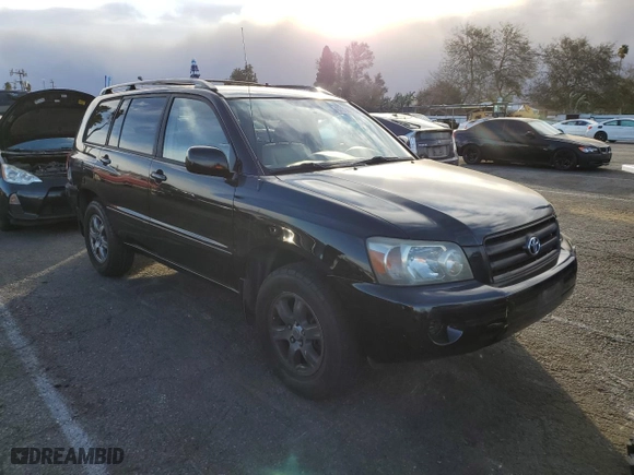 2005 Toyota Highlander with VIN JTEGP21A950057264, listed as a Copart auction lot 87736615 with 258,287 mi miles and Clean Title. Bid and sale history available at carsss.com. Image 4.