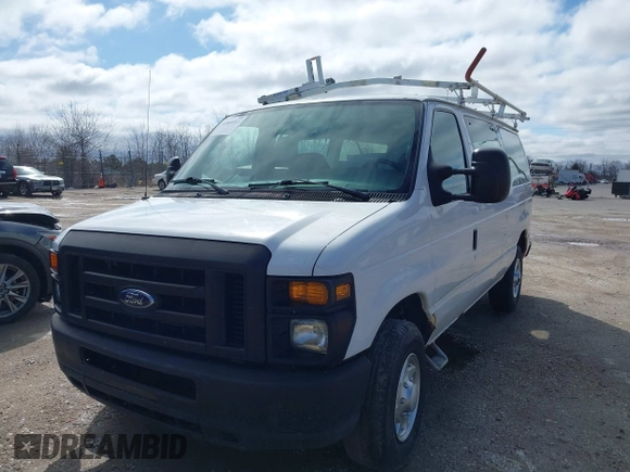 2008 Ford Econoline Cargo Commercial with VIN 1FTNE24W68DB45033, listed as a IAAI auction lot 41849311 with 230,337 mi miles and . Bid and sale history available at DreamBid. Image 2.