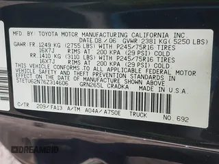 2006 Toyota Tacoma PreRunner z VIN 5TETU62N76Z314606, wystawiony jako IAAI lot #41909636 z przebiegiem 119 769 mil mil oraz . Historia ofert i sprzedaży dostępna na DreamBid. Obrazek 9.