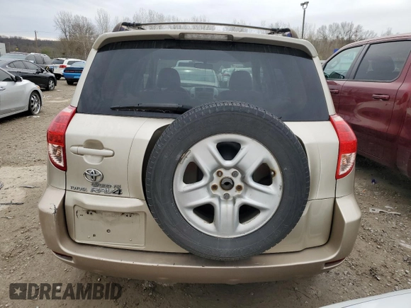 2008 Toyota RAV4 with VIN JTMZD33V085106239, listed as a Copart auction lot 43359713 with 195,440 mi miles and Non Repairable. Bid and sale history available at carsss.com. Image 6.