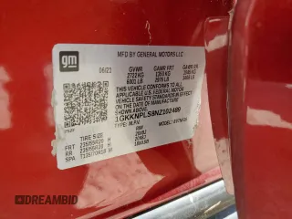2022 GMC Acadia Denali with VIN 1GKKNPLS8NZ102489, listed as a Copart auction lot 76245924 with 0 mi miles and Salvage Title. Bid and sale history available at carsss.com. Image 14.