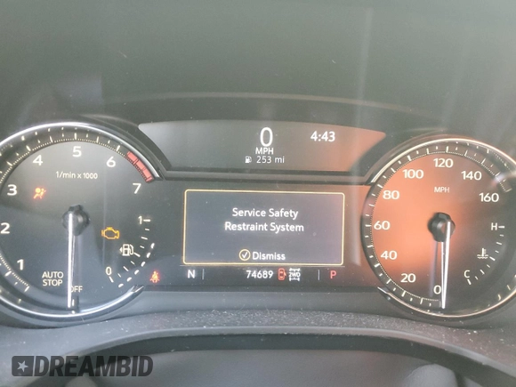 2020 Cadillac XT5 Premium Luxury AWD with VIN 1GYKNDRS2LZ146688, listed as a Copart auction lot 51692705 with 74,689 mi miles and Non Repairable. Bid and sale history available at DreamBid. Image 9.
