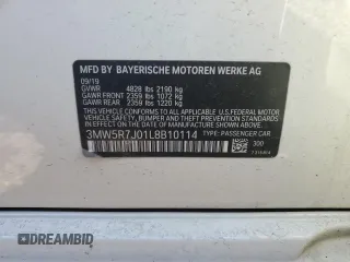 2020 BMW 3 Series 330i xDrive with VIN 3MW5R7J01L8B10114, listed as a Copart auction lot 44727255 with 61,671 mi miles and Non Repairable. Bid and sale history available at carsss.com. Image 12.