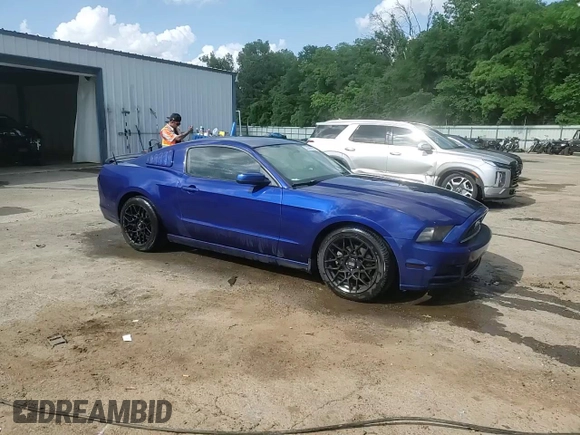 2013 Ford Mustang V6 with VIN 1ZVBP8AM4D5207405, listed as a Copart auction lot 53389355 with 157,603 mi miles and Salvage title. Bid and sale history available at DreamBid. Image 13.