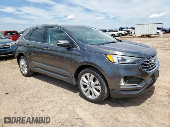 2020 Ford Edge Titanium with VIN 2FMPK3K90LBB37444, listed as a Copart auction lot 60570005 with 118,668 mi miles and Clean title. Bid and sale history available at DreamBid. Image 4.