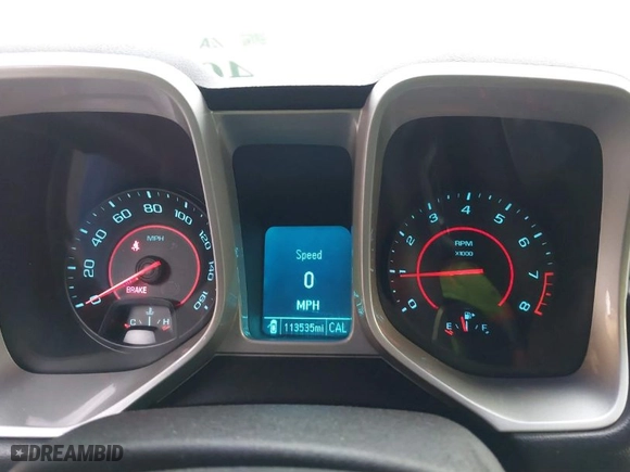 2015 Chevrolet Camaro LS with VIN 2G1FA1E30F9177672, listed as a IAAI auction lot 40694196 with 113535 miles. Bid and sale history available at carsss.com. Image 7.